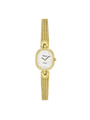 Case Gold Plated Dial Silver Dial Baton Mesh Band