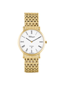 Case Gold Plated Stainless Steel Dial White Dial Black Roman Bracelet
