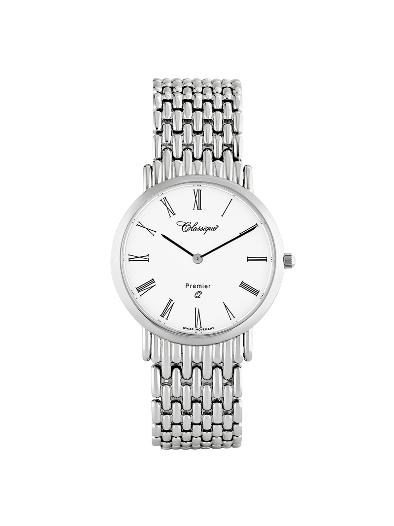 Case Stainless Steel Dial White Dial Black Roman Bracelet