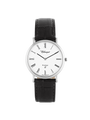 Case Stainless Steel Dial White Dial Black Roman Leather Black