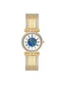Case Two Tone Gold Plated Stainless Steel Dial Opal Dial Black Roman Half Bangle