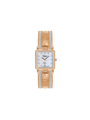Case Two Tone Rose Gold Plated Stainless Steel Dial Mother of Pearl Dial Diamond Half Bangle