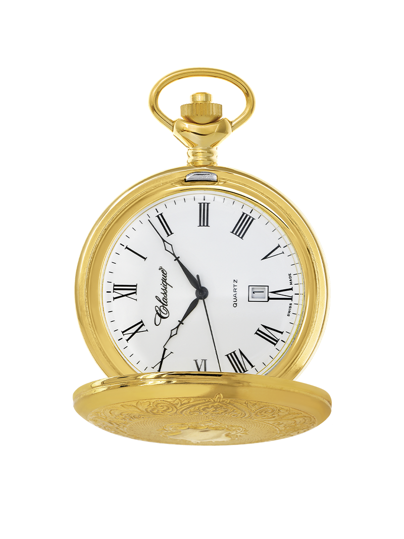Case Gold Plated Dial White Dial Roman 