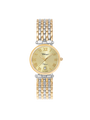 Case Two Tone Gold Plated Stainless Steel Dial Champagne Dial Champagne Roman Bracelet