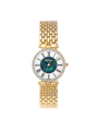 Case Gold Plated Stainless Steel Dial Opal Dial Black Roman Bracelet
