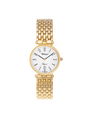 Case Gold Plated Stainless Steel Dial White Dial Black Arabic Bracelet