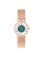 Case Rose Gold Plated Stainless Steel Dial Opal Dial Black Roman Bracelet