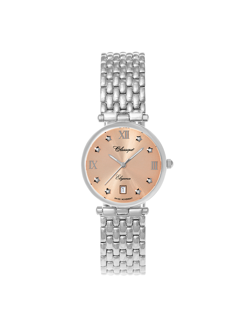 Case Stainless Steel Dial Rose Dial Star Stone Bracelet