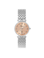 Case Stainless Steel Dial Rose Dial Star Stone Bracelet
