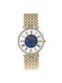 Case Two Tone Gold Plated Stainless Steel Dial Opal Dial Black Roman Bracelet