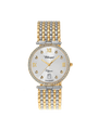 Case Two Tone Gold Plated Stainless Steel Dial Silver Dial Star Stone Bracelet