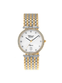 Case Two Tone Gold Plated Stainless Steel Dial White Dial Diamond Bracelet