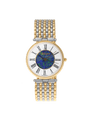 Case Two Tone Gold Plated Stainless Steel Dial Opal Dial Black Roman Bracelet
