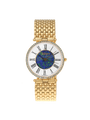 Case Gold Plated Stainless Steel Dial Opal Dial Black Roman Bracelet