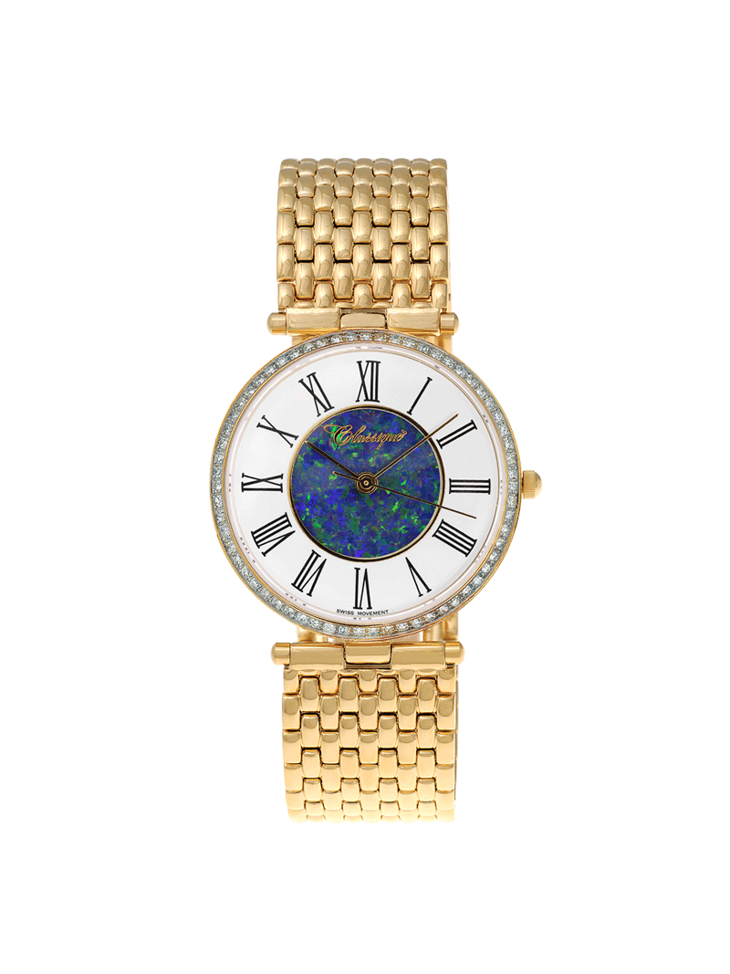 Case Gold Plated Stainless Steel Dial Opal Dial Black Roman Bracelet