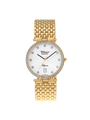 Case Gold Plated Stainless Steel Dial White Dial Diamond Bracelet