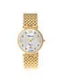 Case Gold Plated Stainless Steel Dial Silver Dial Star Stone Bracelet