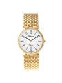 Case Gold Plated Stainless Steel Dial White Dial Black Arabic Bracelet