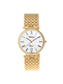 Case Gold Plated Stainless Steel Dial White Dial Black Roman Bracelet