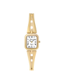 Case Gold Plated Stainless Steel Dial White Dial Black Roman Half Bangle