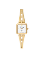 Case Gold Plated Stainless Steel Dial Silver Dial Champagne Roman Half Bangle