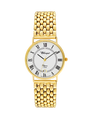 Case 9ct Gold Dial White Dial Black Roman Bracelet