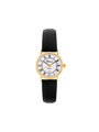 Case 9ct Gold Dial White Dial Black Roman Leather Black