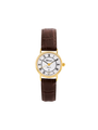 Case 9ct Gold Dial White Dial Black Roman Leather Brown