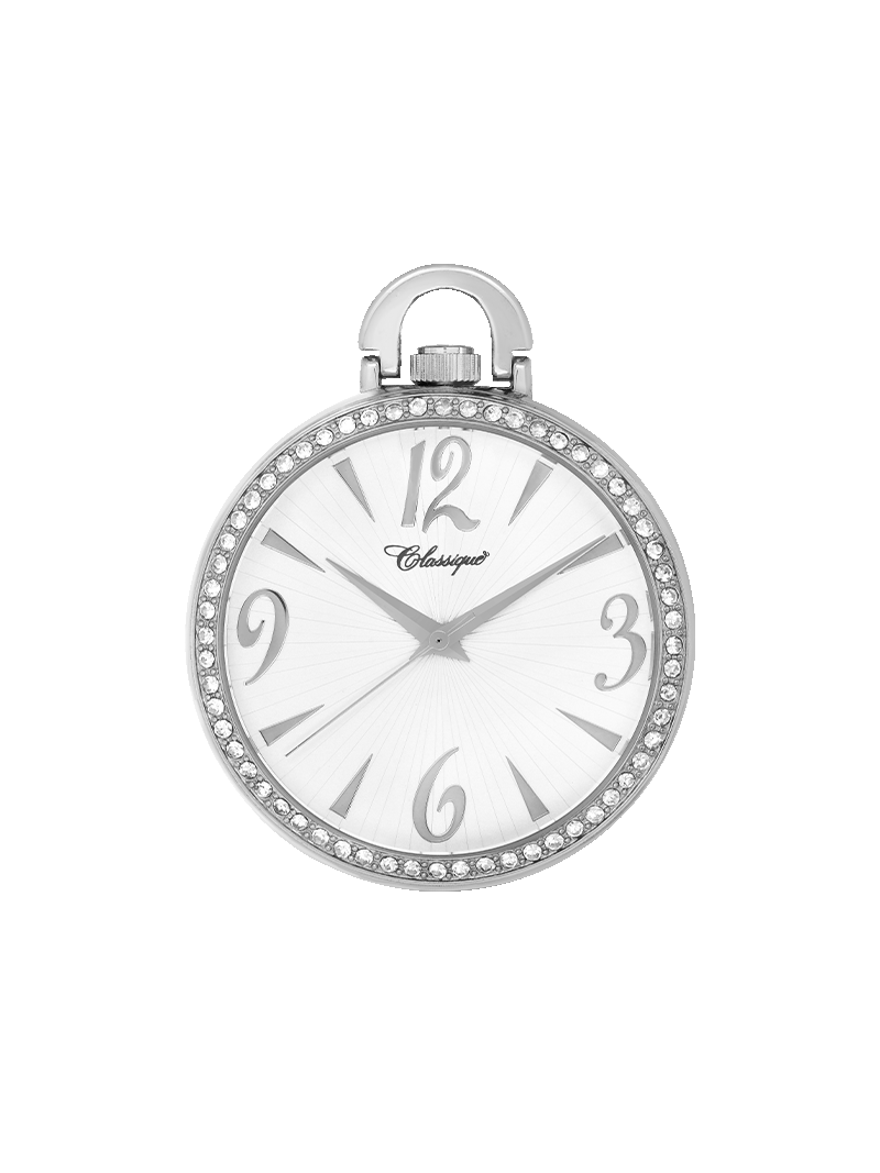Case Rhodium Plated Dial White Dial Arabic 