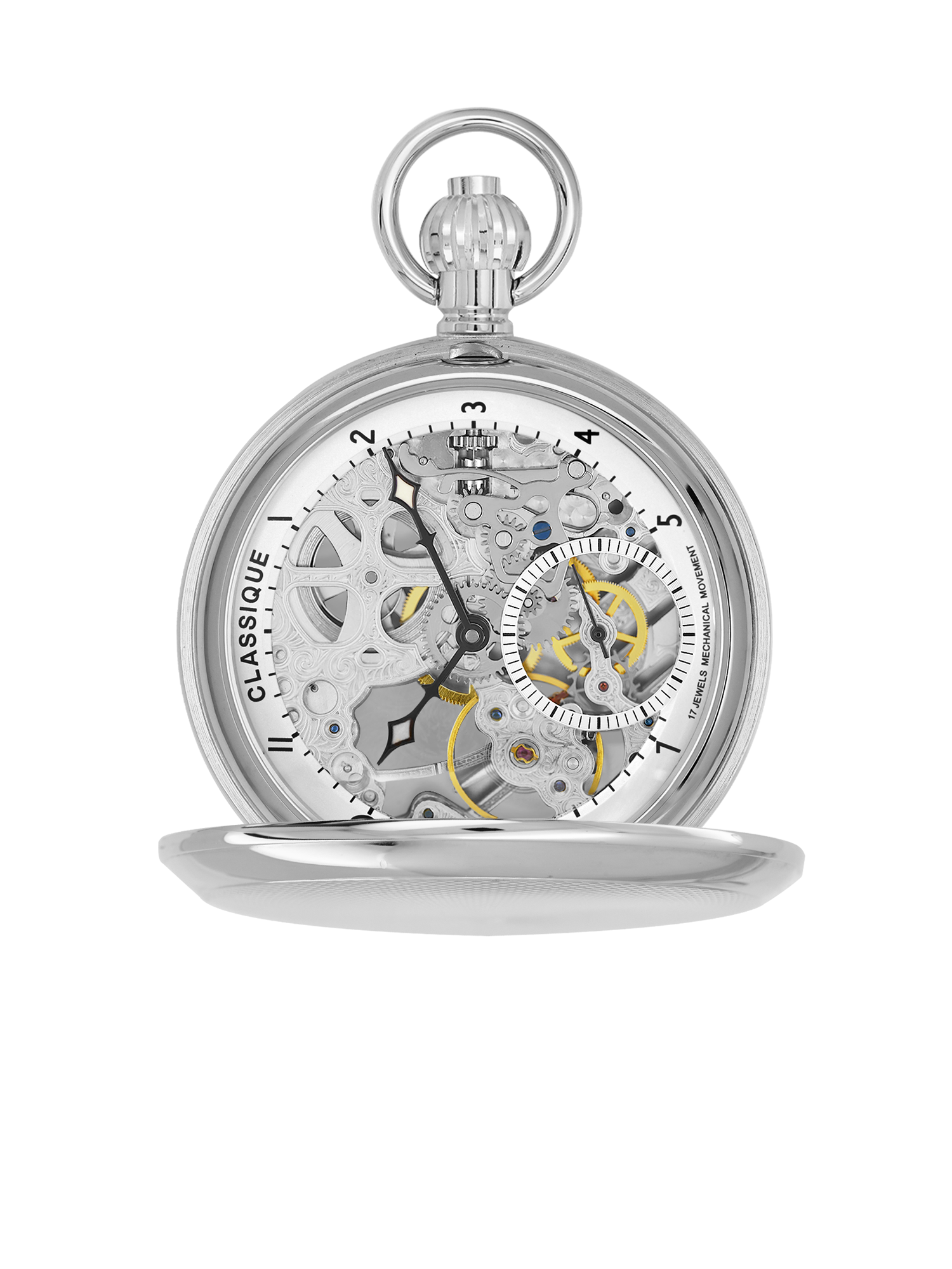 Case Rhodium Plated Dial Skeleton Dial Arabic 