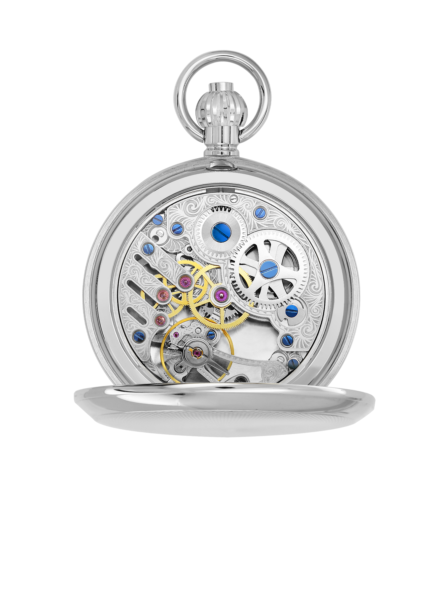 Case Rhodium Plated Dial Skeleton Dial Roman 
