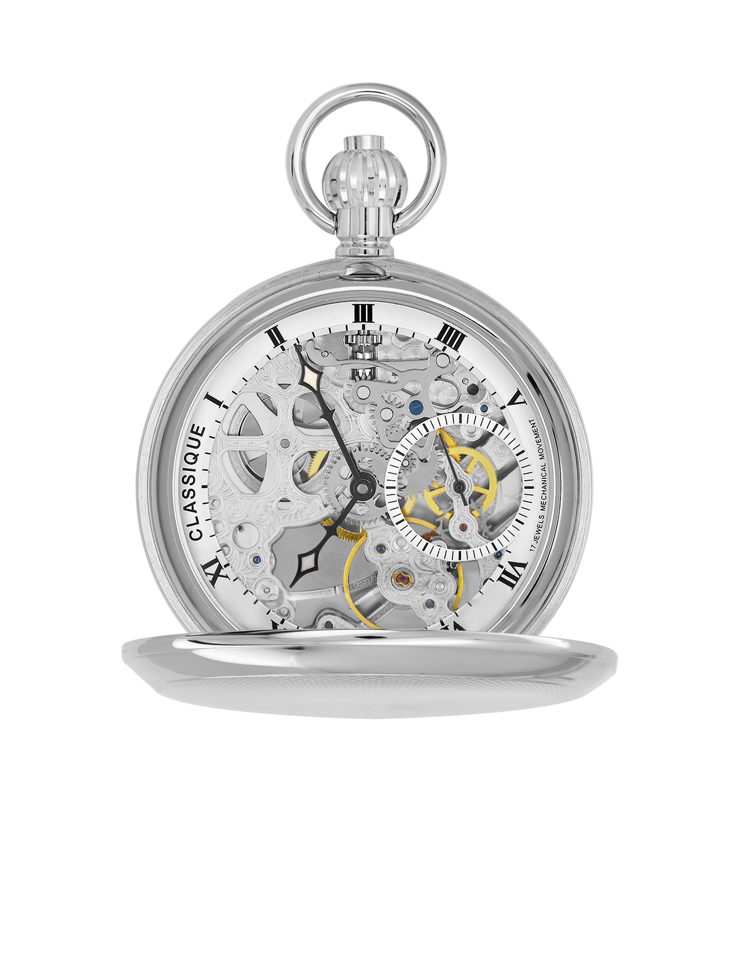 Case Rhodium Plated Dial Skeleton Dial Roman 