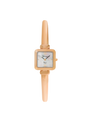 Case Rose Gold Plated Stainless Steel Dial Mother of Pearl Dial Rose Roman Half Bangle