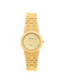 Case Gold Plated Stainless Steel Dial Champagne Dial Square Stone Bracelet