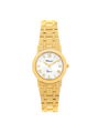 Case Gold Plated Stainless Steel Dial Silver Dial Champagne Roman Bracelet