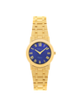 Case Gold Plated Stainless Steel Dial Blue Dial Champagne Roman Bracelet