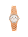 Case Rose Gold Plated Stainless Steel Dial White Dial Rose Roman Bracelet