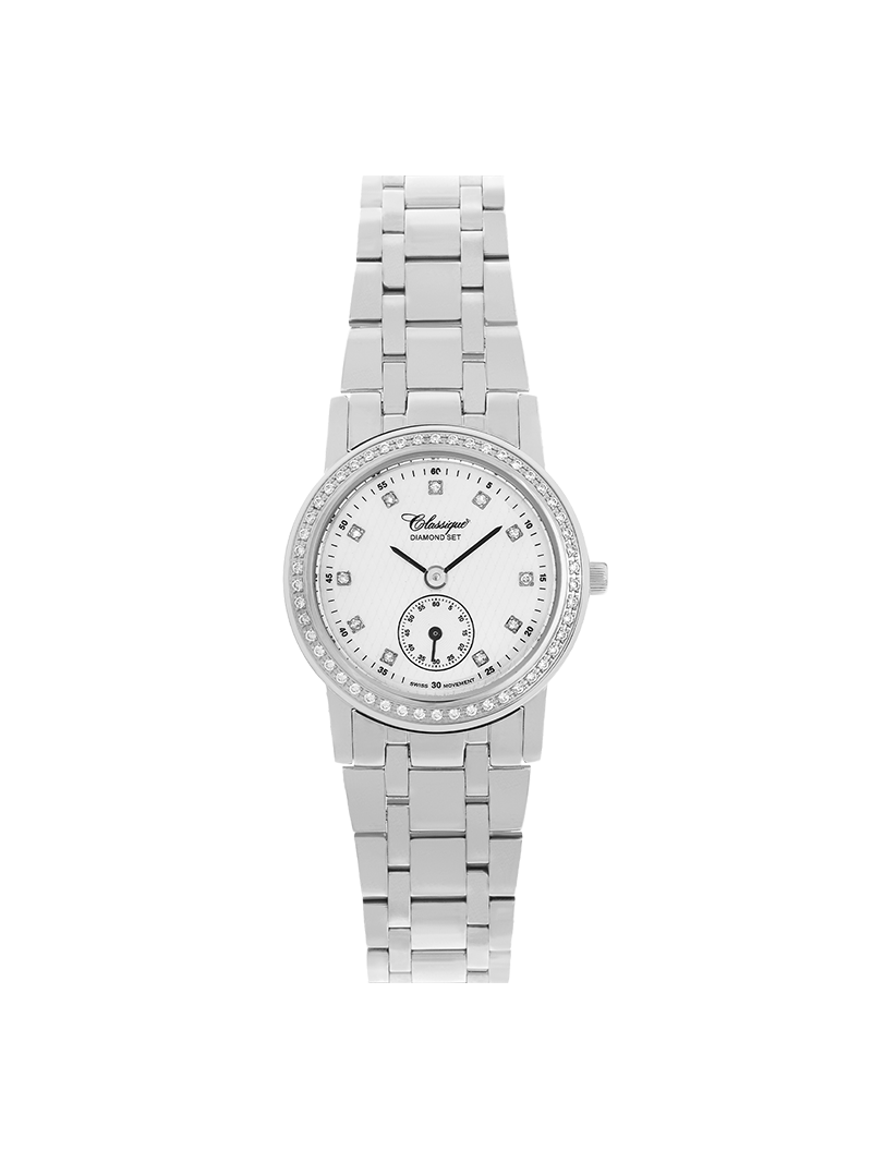 Case Stainless Steel Dial Mother of Pearl Dial Diamond Bracelet
