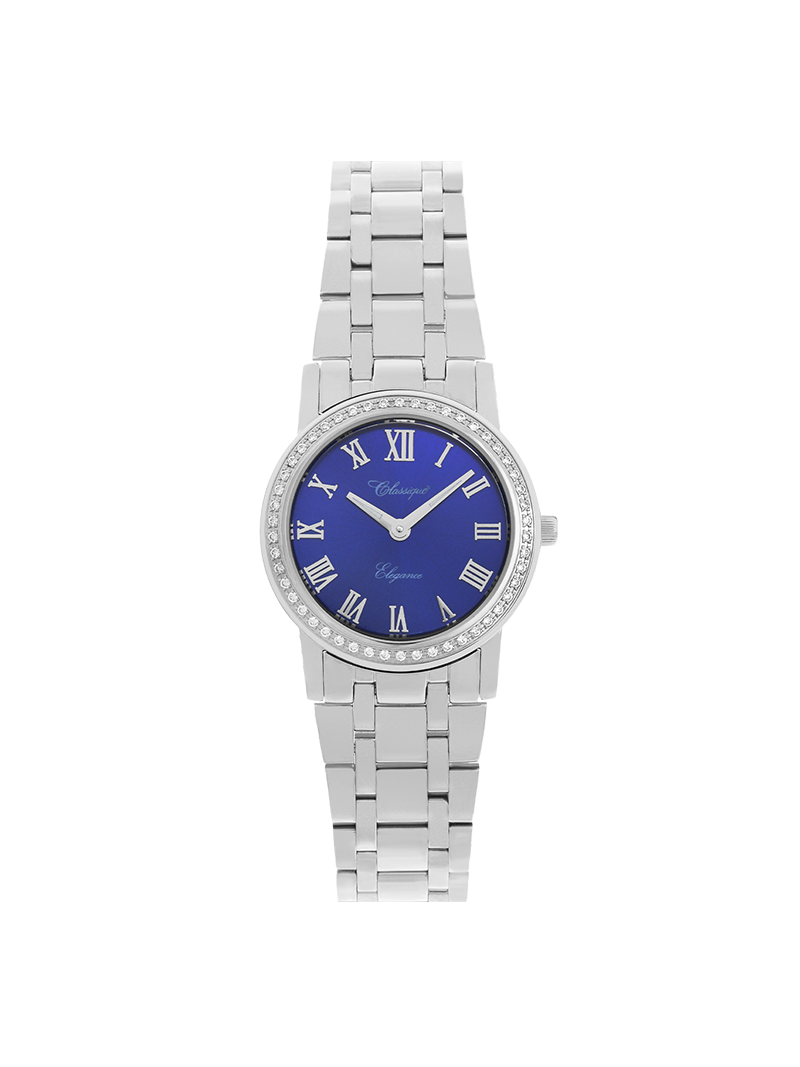 Case Stainless Steel Dial Blue Dial Silver Roman Bracelet