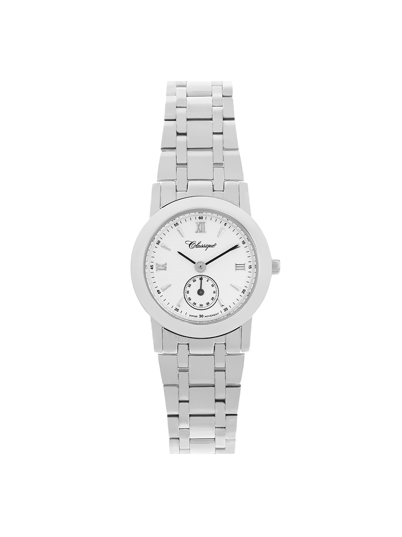 Case Stainless Steel Dial White Dial Silver Roman Bracelet