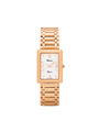 Case Rose Gold Plated Stainless Steel Dial Silver Dial Rose Roman Bracelet