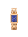 Case Rose Gold Plated Stainless Steel Dial Blue Dial Rose Roman Bracelet