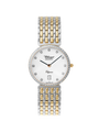 Case Two Tone Gold Plated Stainless Steel Dial White Dial Diamond Bracelet