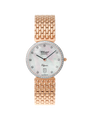 Case Rose Gold Plated Stainless Steel Dial Mother of Pearl Dial Diamond Bracelet