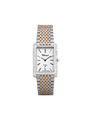 Case Two Tone Rose Gold Plated Stainless Steel Dial White Dial Black Roman Bracelet