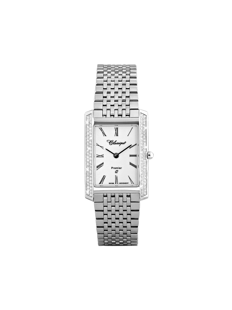 Case Stainless Steel Dial White Dial Black Roman Bracelet