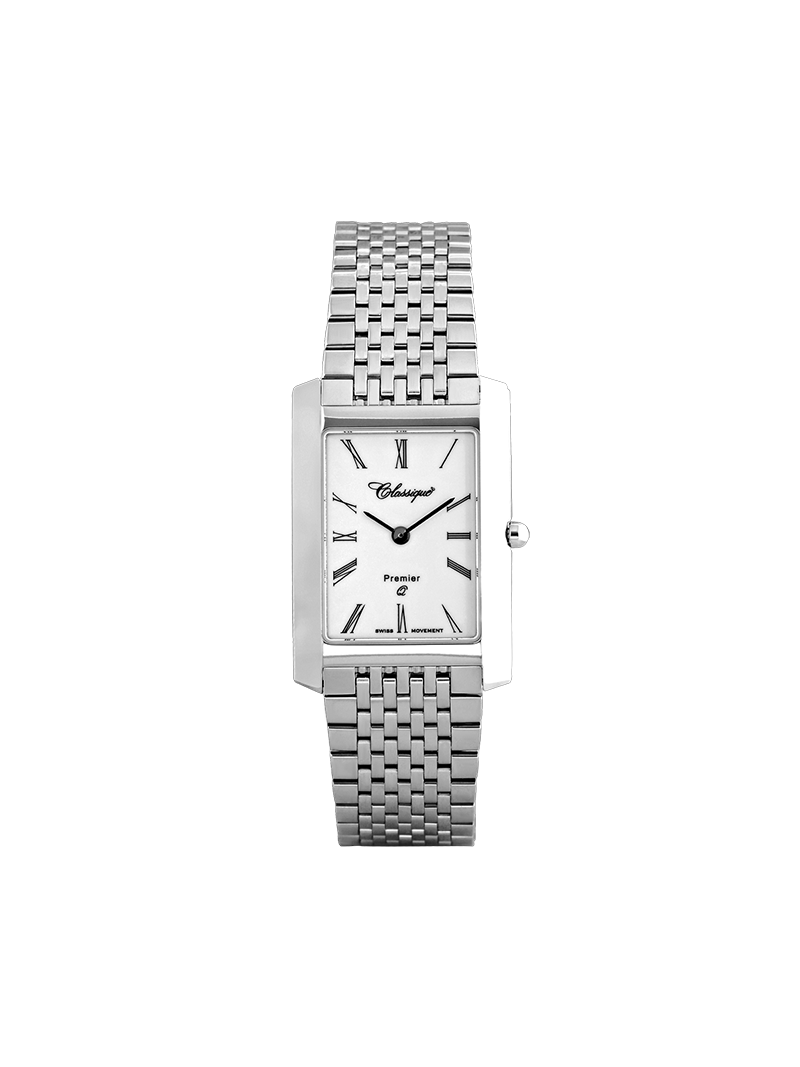 Case Stainless Steel Dial White Dial Black Roman Bracelet