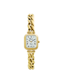 Case Gold Plated Stainless Steel Dial Mother of Pearl Dial Black Roman Bracelet