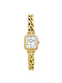 Case Gold Plated Stainless Steel Dial White Dial Black Arabic Bracelet