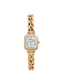 Case Rose Gold Plated Stainless Steel Dial Mother of Pearl Dial Black Roman Bracelet